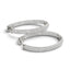 Boucles d'oreilles créoles en diamant en or blanc 14k - Design double face