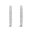 Boucles d'oreilles créoles en diamant en or blanc 14k - Design double face