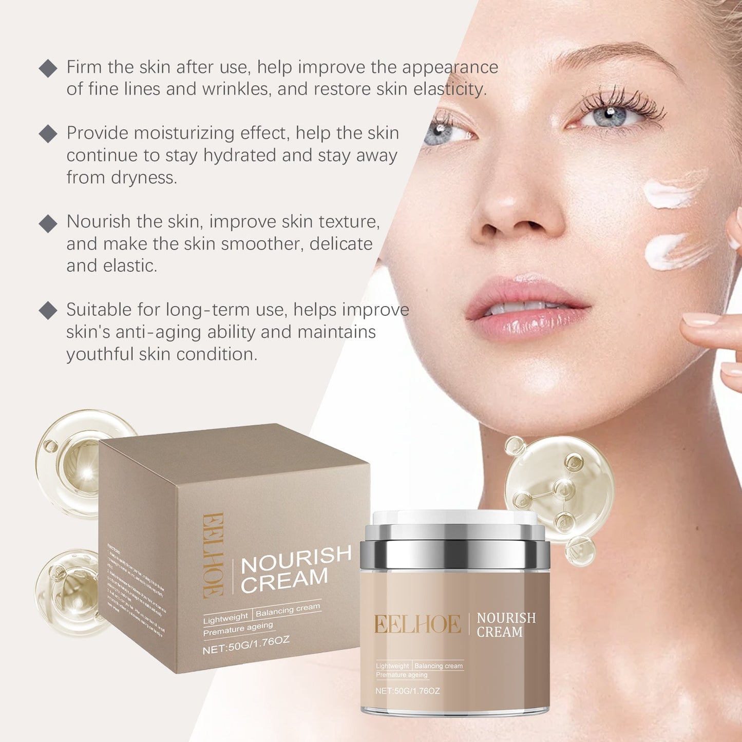 Crème Nourrissante Faciale Premium pour Hydratation et Humidité