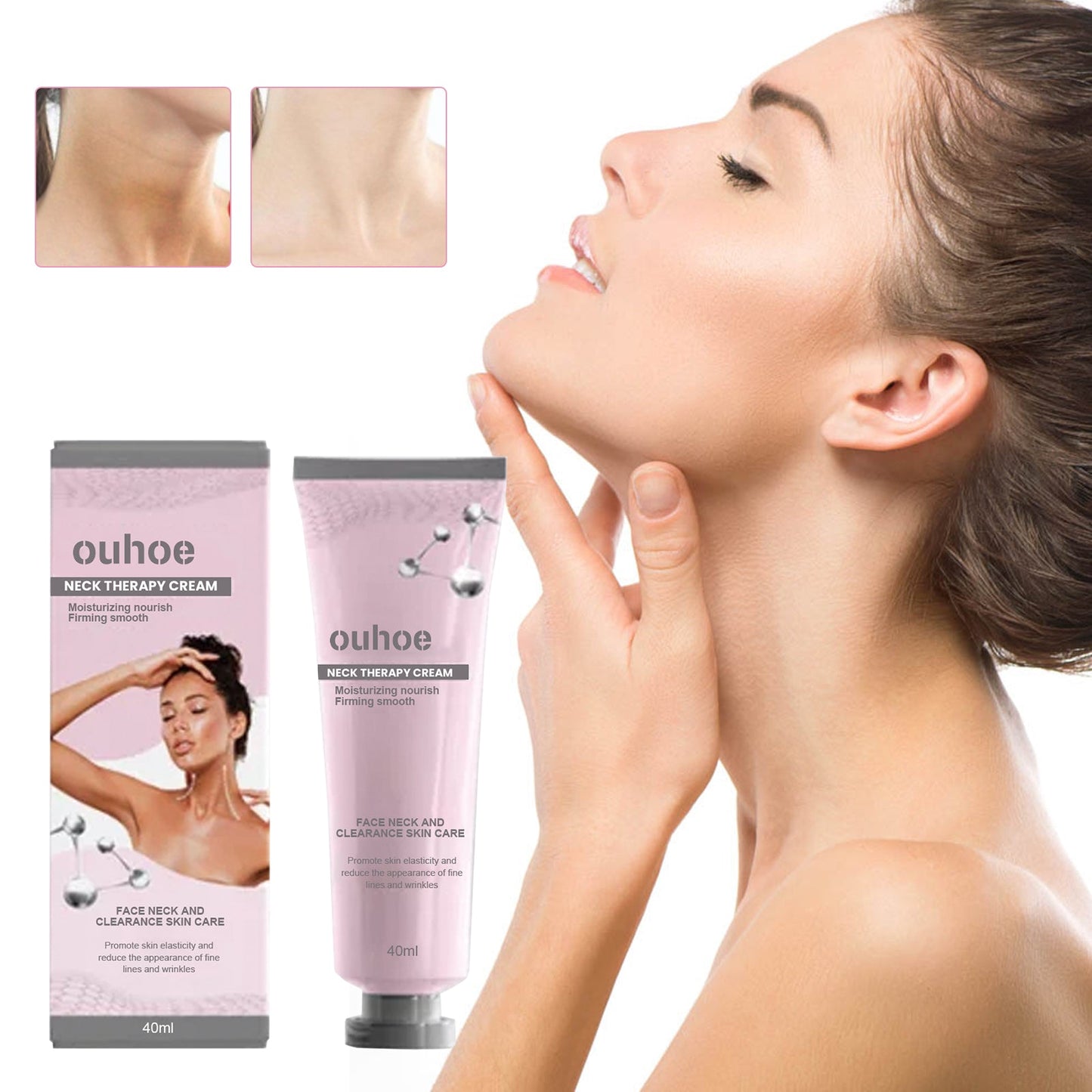Hydra Collagen Neck Repair Cream, Firming Skin Lighten Neck Lines Moisturizing Beauty Neck Care Cream - Korvel