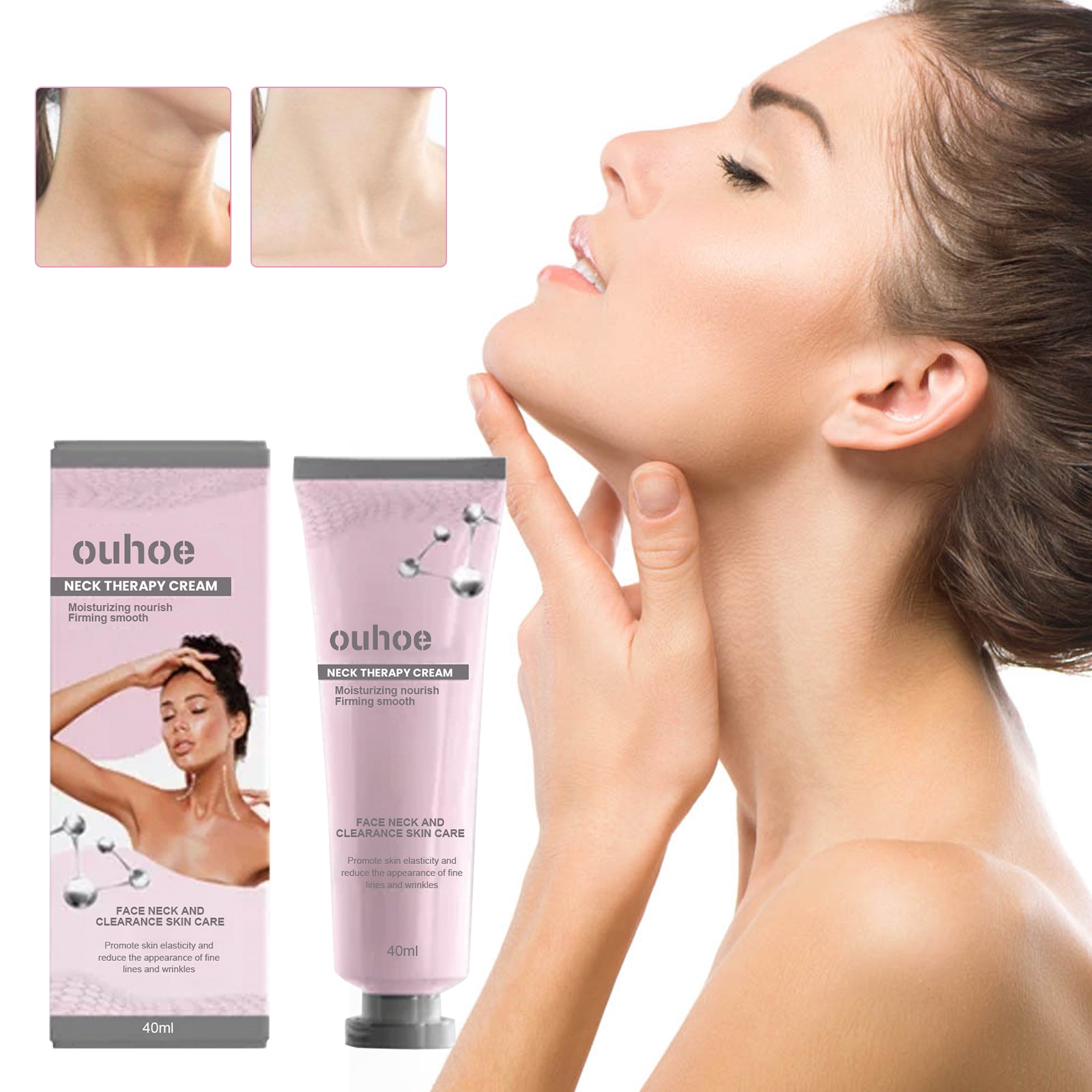Hydra Collagen Neck Repair Cream, Firming Skin Lighten Neck Lines Moisturizing Beauty Neck Care Cream - Korvel