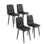 Dining Chairs Set of 4, Modern Kitchen Dining Room Chairs, PU Dining Chair Upholstered Cushion Seat and Sturdy Metal Legs - Korvel