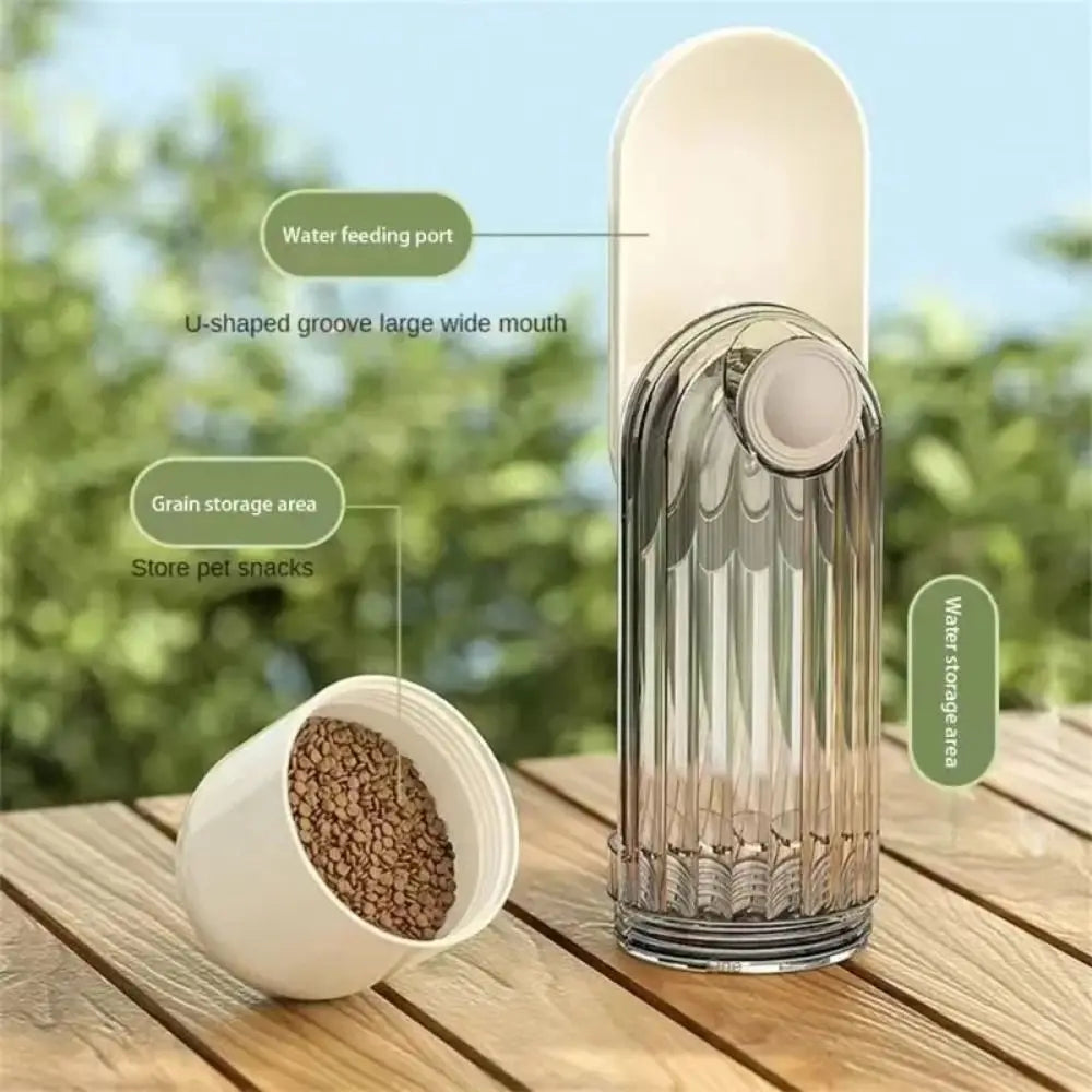 Portable Dog Water Bottle Dispenser - 2 in 1 Leakproof Design
