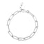 Pulsera de Cadena de Papel Ancha de Plata Esterlina