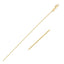 Chaîne à perles en or jaune 14k 1,0 mm