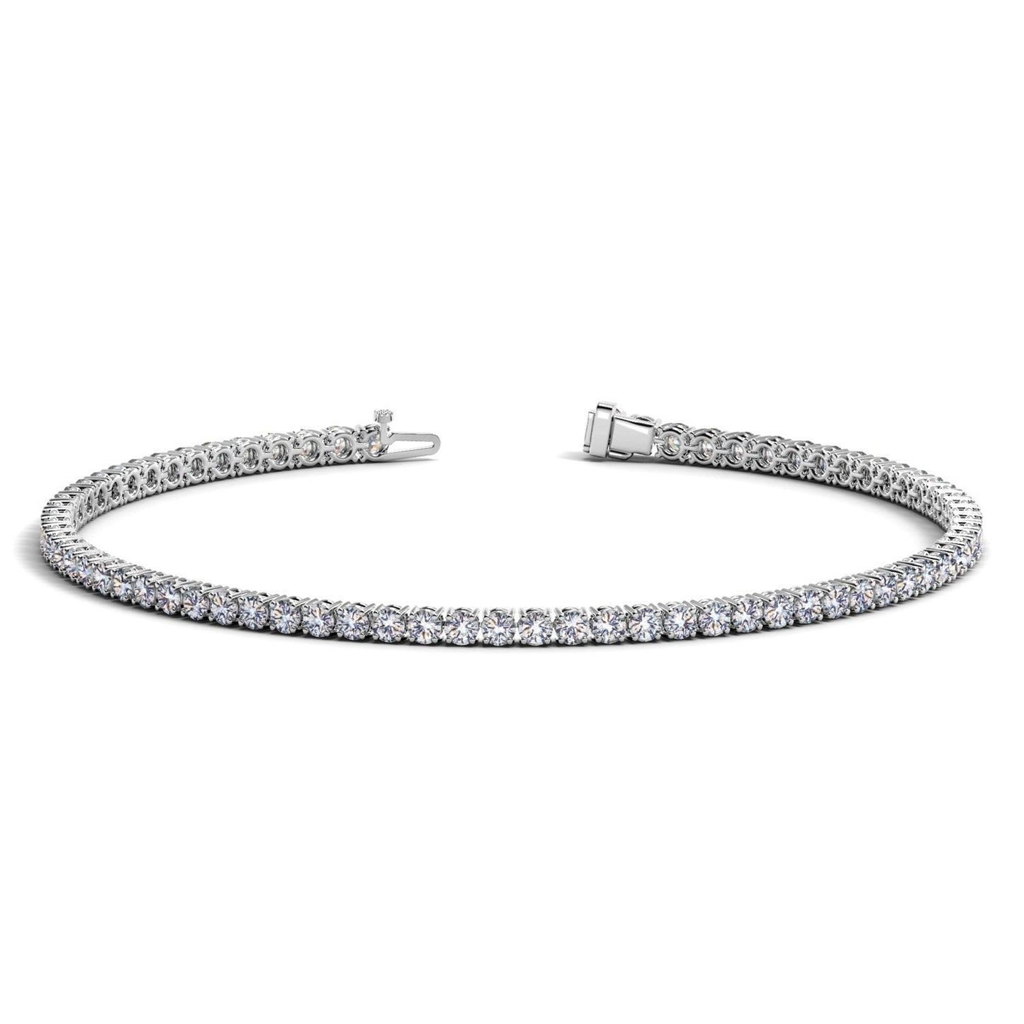 Pulsera de Tenis de Diamantes Crecidos en Laboratorio en Oro Blanco de 14k