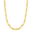 Collier en lien rectangulaire arrondi en or jaune 14 carats