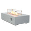 52 Inch Outdoor Concrete Propane gas rectangle Fire Pit table in Antique white color - Korvel