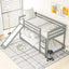 Twin over Twin Bunk Bed with Convertible Slide and Ladder Gray - Korvel
