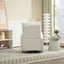 Silla mecedora giratoria tapizada JiaDa en beige