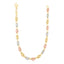 14k Tri Color Gold High Polish Puffed Mariner Link Chain