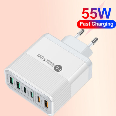 3PD+3USB mobile phone charger fast charging travel charger charging head - Korvel