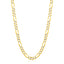 6.0mm 14K Yellow Gold Solid Pave Figaro Chain