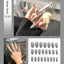 Premium Stiletto Press-On Nails with Glue - 24 Pieces