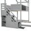 Twin over Full House Bunk Bed with Storage Staircase and Blackboard Gray - Korvel
