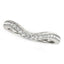 14k White Gold Milgrained Baroque Curved Diamond Wedding Ring