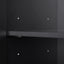 Bathroom storage cabinet, 4-door independent cabinet, adjustable shelf, open multi-layer shelf, black - Korvel