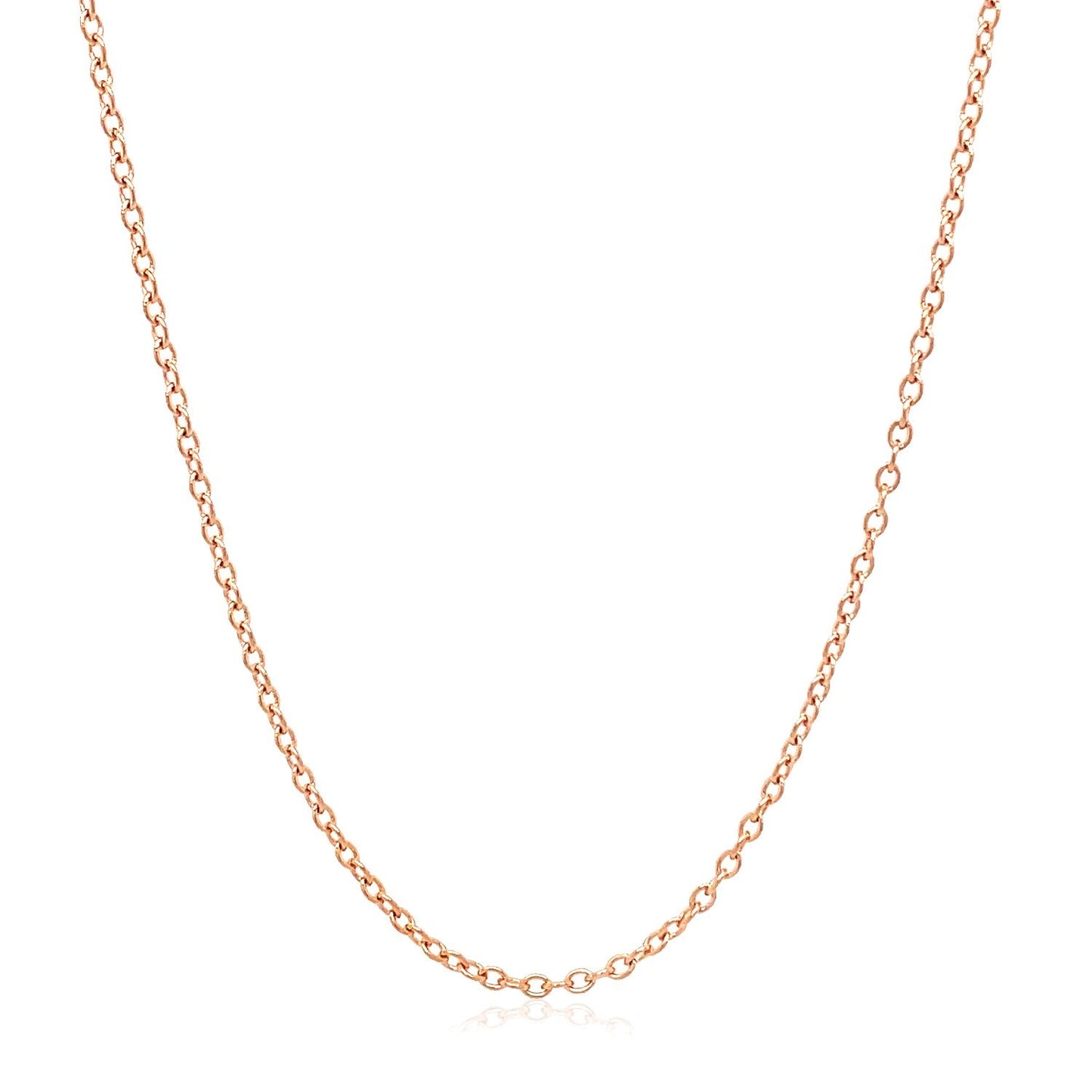 18k Rose Gold Oval Link Chain - 1.5mm