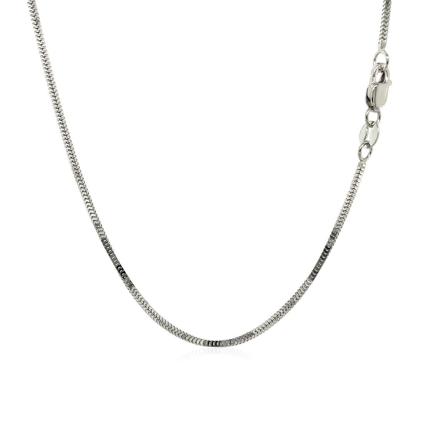 14k White Gold Milano Chain - 1.1mm Elegance