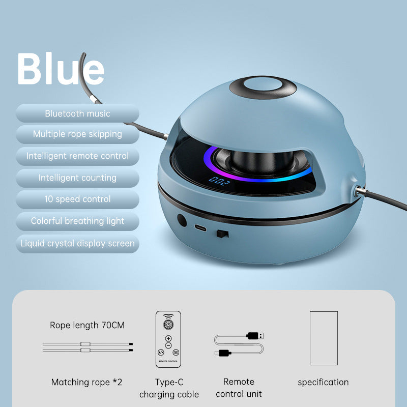Smart Rope Skipping Machine Smart Jump Rope Machine 10-level Speed Adjustment Led Seven-color Light Wireless Music Function - Korvel