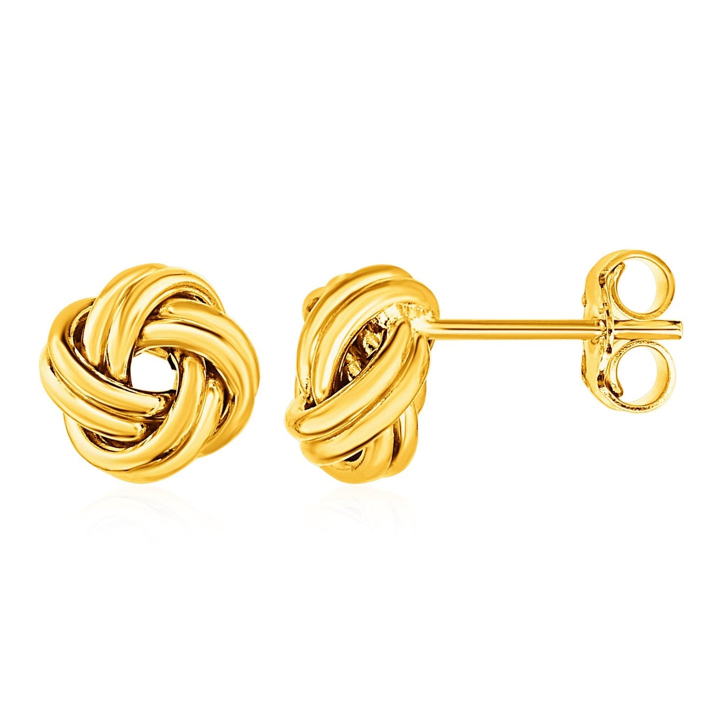 Boucles d'oreilles en or jaune 14 carats Love Knot