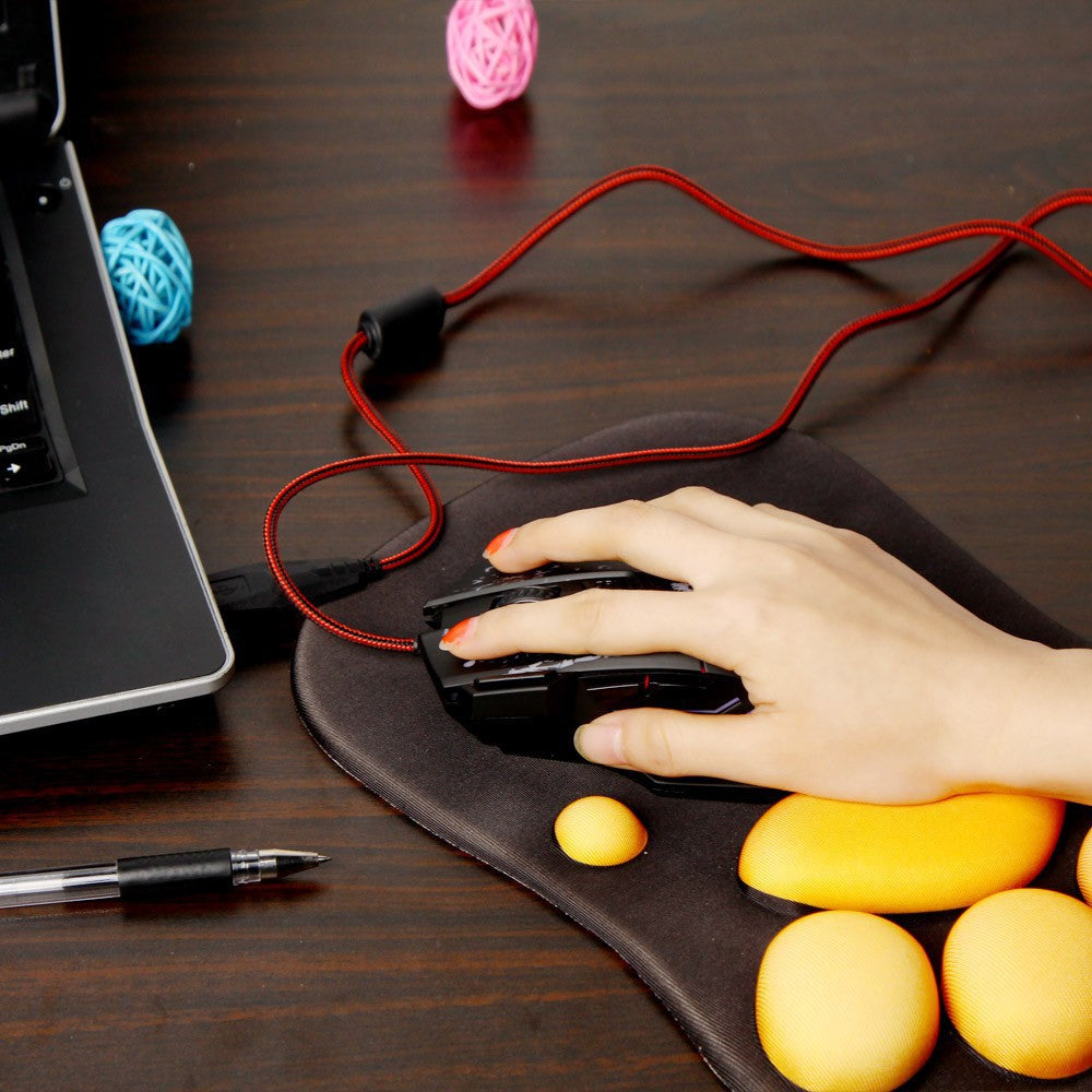 HXSJ Flow Crack Gaming Mouse - Óptico 7D con Luces Coloridas