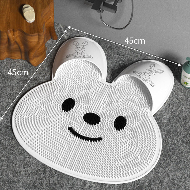 Tapis de bain en silicone antidérapant avec fonctionnalités de massage