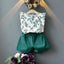 Children's Summer Korean Version Of The Girls' Suit Lace Sleeveless Tops Female Baby Loose Shorts Two-Piece - Korvel