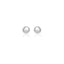 14k White Gold Classic Stud Earrings - 8.0 mm