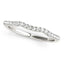 14k White Gold Wave Motif Diamond Wedding Band