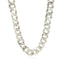 Rhodium Plated Sterling Silver Curb Chain Necklace