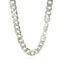 Rhodium Plated Sterling Silver Curb Chain Necklace