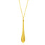 Pendentif long en forme de goutte d'eau en or jaune 14 carats