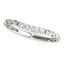 14k White Gold Antique Style Curved Diamond Wedding Band