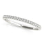 14k White Gold Scallop Pave Set Diamond Wedding Ring