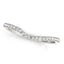 Anillo de boda de diamantes pavé curvado de oro blanco de 14k