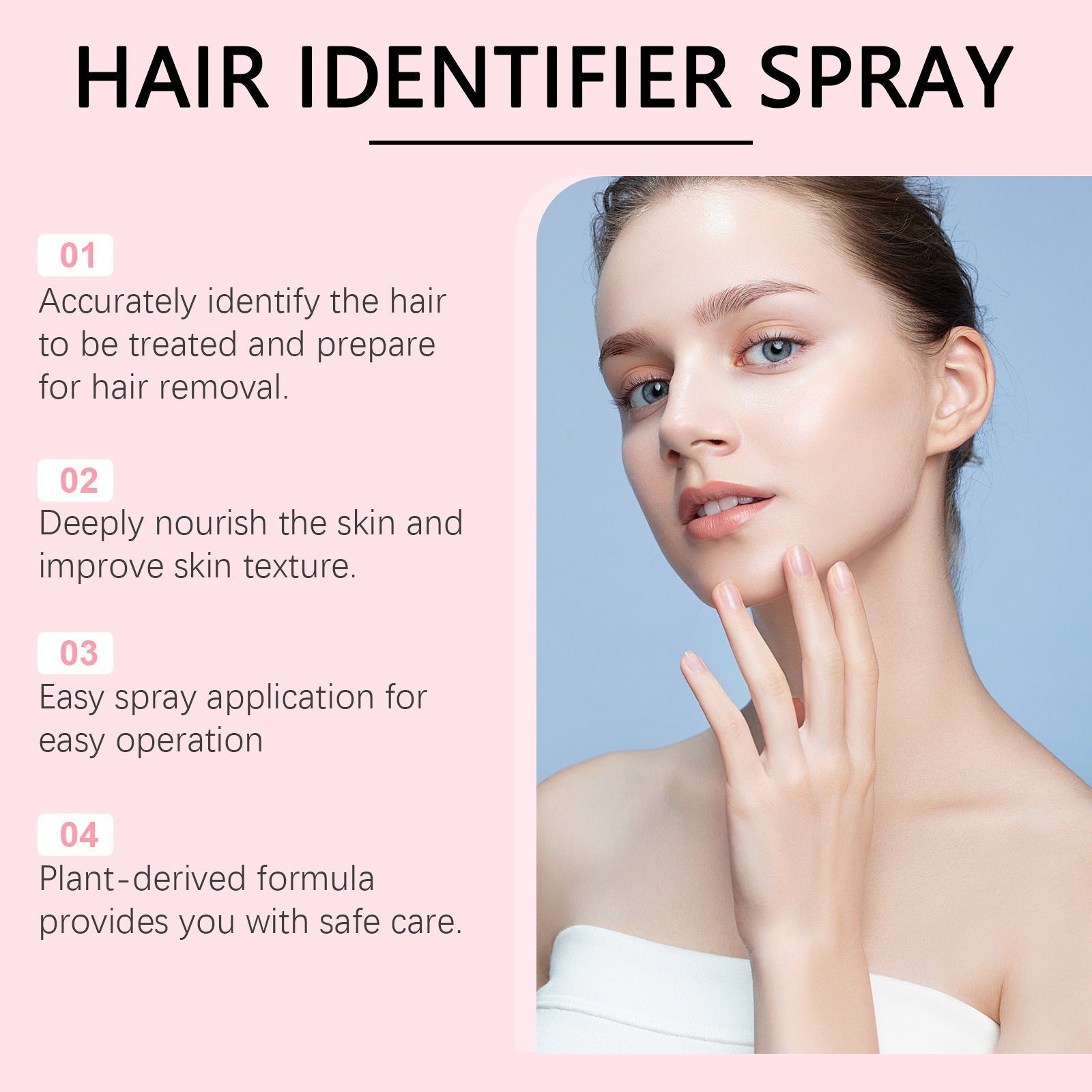 Jaysuing100ml Hair Identifier Spray For Face Shaving Mild Formula Face Spray Hair Removal Effective Spray Hair Remover Face Hair - Korvel