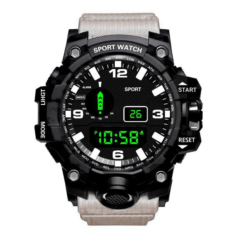 Multi functional outdoor men's electronic watch for male and female students running sports watch - Korvel