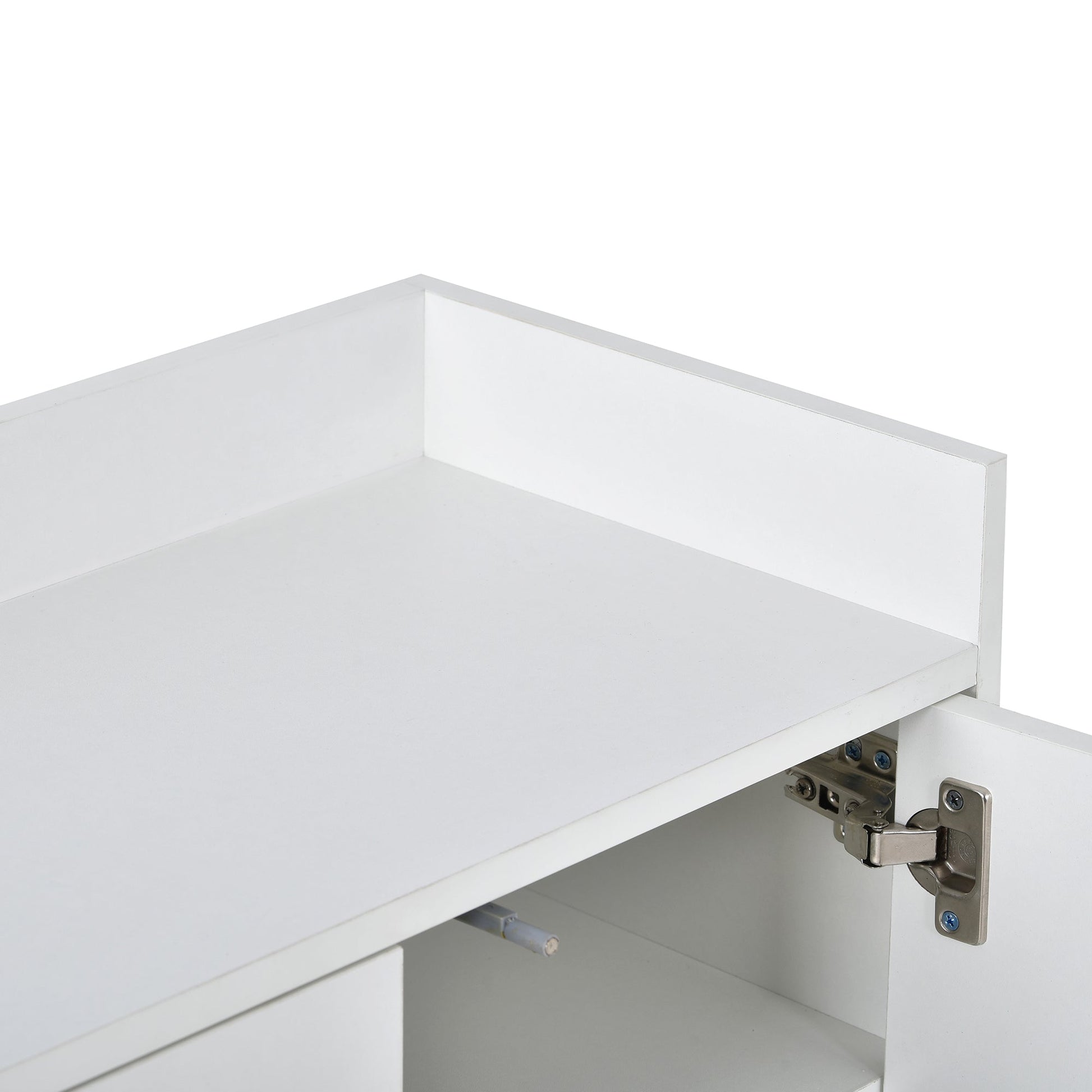 TREXM Modern Sideboard Elegant Buffet Cabinet with Large Storage Space for Dining Room, Entryway (White) - Korvel