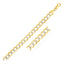 Cadena Curb Pavé de Oro Bicolor de 14k - 8.2 mm