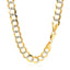 Cadena Curb Pavé de Oro Bicolor de 14k - 8.2 mm