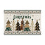 Christmas Tree Print Linen Placemats for Festive Dining