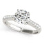 Bague de fiançailles en diamant taille ronde en or blanc 14 carats (1 5/8 cttw)