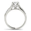 Bague de fiançailles en diamant taille ronde en or blanc 14 carats (1 5/8 cttw)
