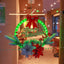 Elegant Christmas Wreath with Lights and Decorative Ornaments