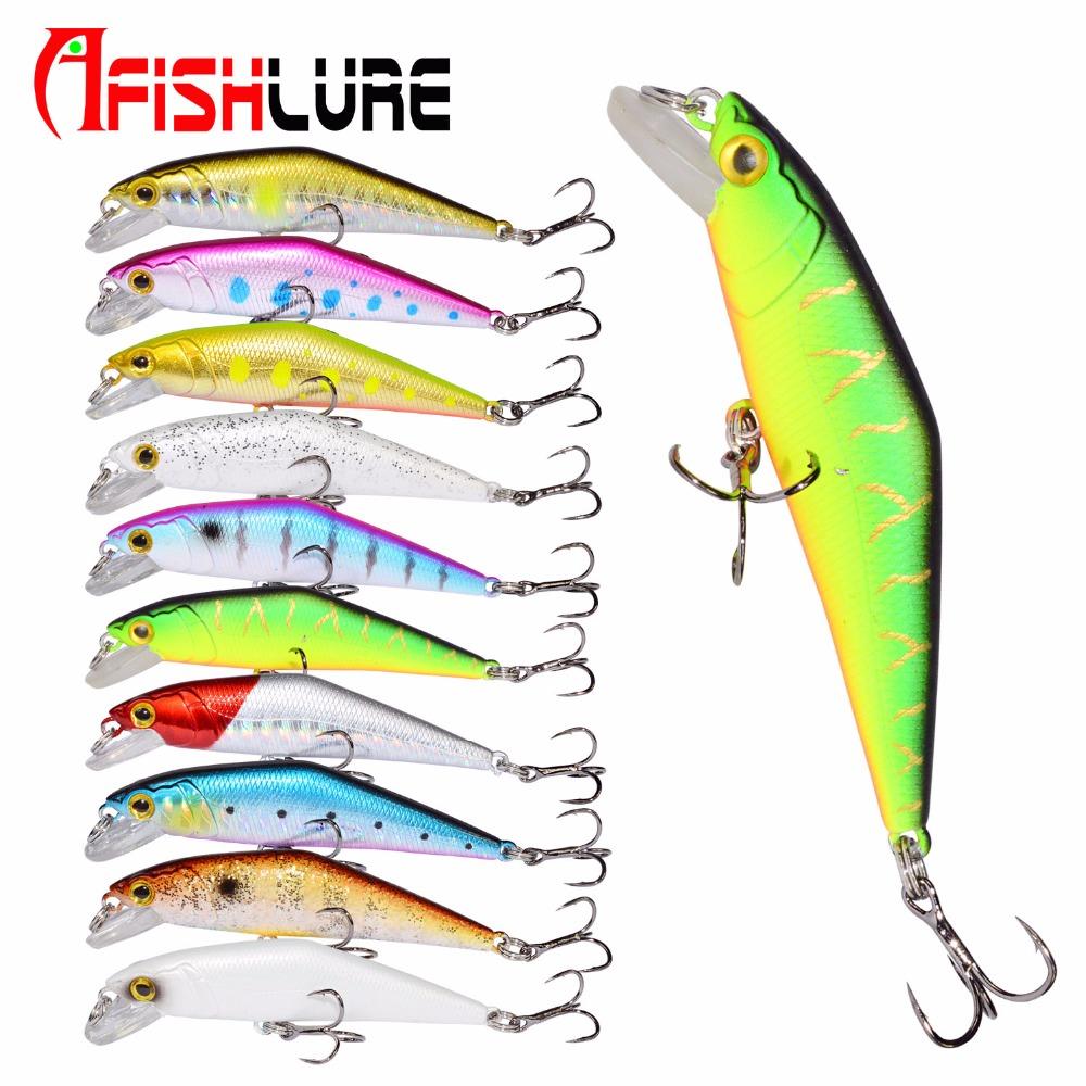 AFISHLURE Bass Wobblers Trout Fishing Lure  66mm/8g Minnow  Hard Baits Iscas Artificial Pesca Leurre - Korvel