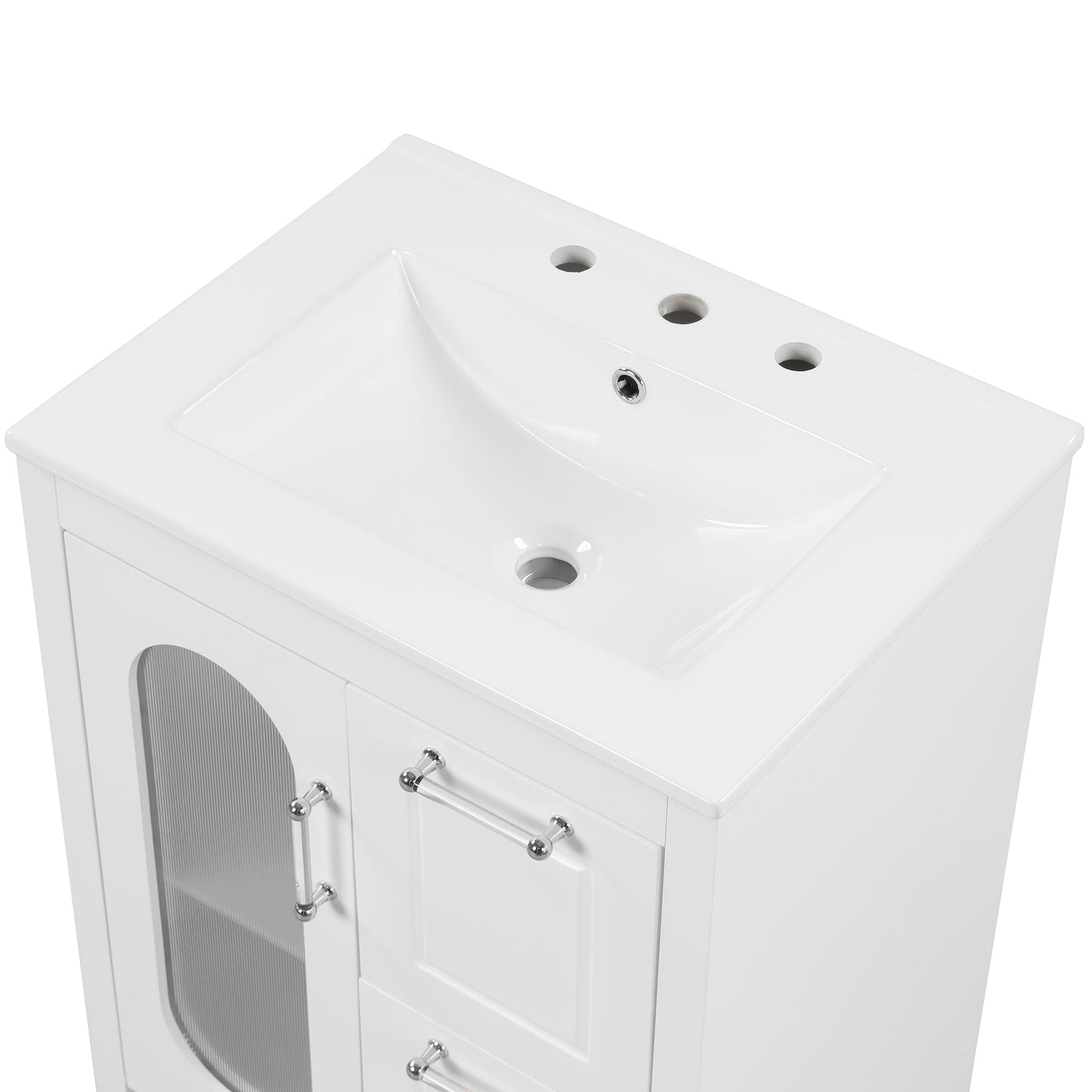Elegant 24" Bathroom Vanity with Sink and Storage