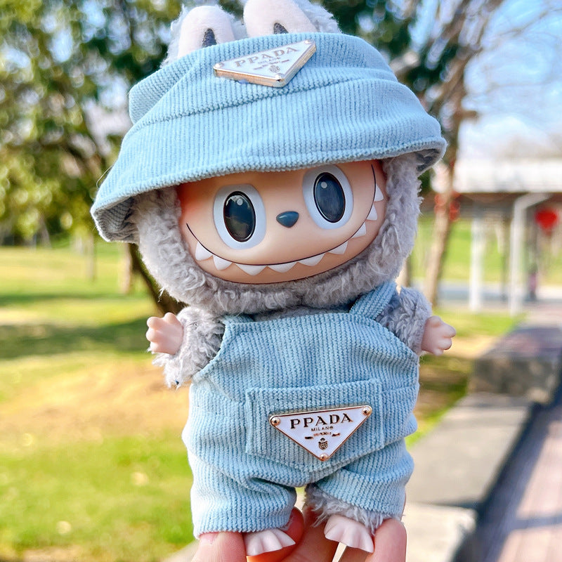 [Clothes Only]  corduroy For Labubu Doll Clothing Set Hat 17cm Clothes Shoes Doll DIY Accessories Training Sitting Party Games Toys Gifts - Korvel