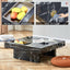 A modern and practical coffee table made of MDF material with black patterns - Korvel