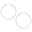 10k White Gold Polished Hoop Earrings - 40mm
